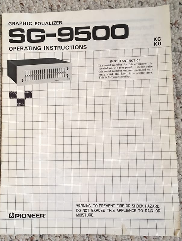Pioneer Sg 9500 Manual